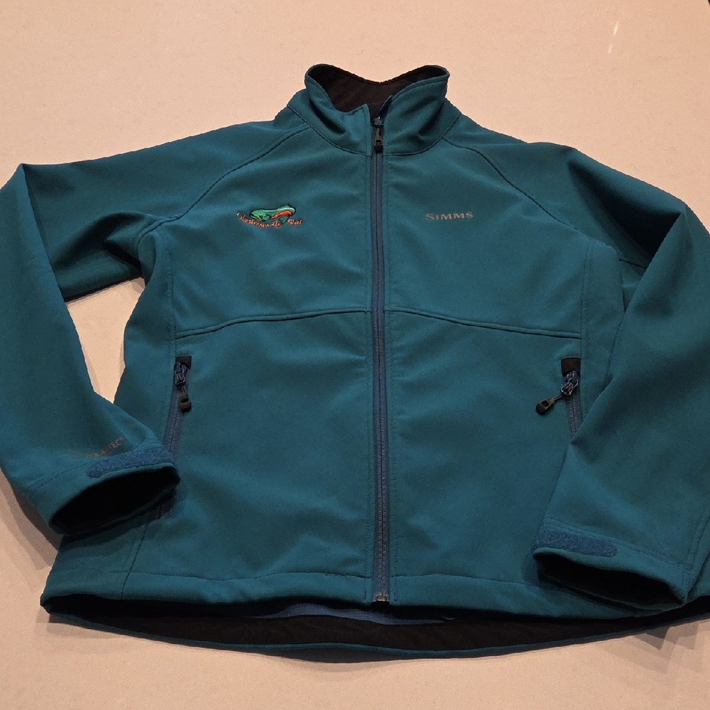 Simms Blue Softshell Jacket With Embroidered Logo - image 1